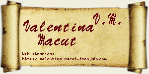 Valentina Macut vizit kartica